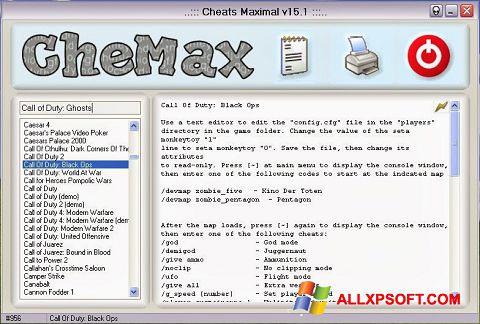 Captura de pantalla CheMax para Windows XP