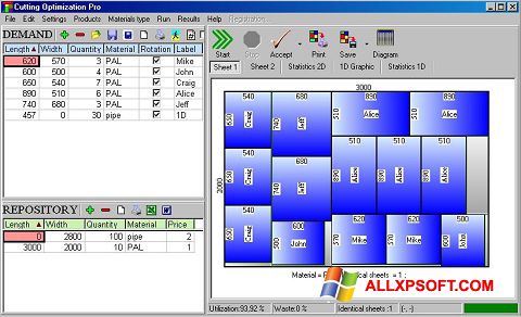 Captura de pantalla Cutting para Windows XP