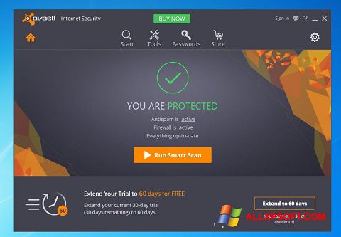 Captura de pantalla Avast Internet Security para Windows XP