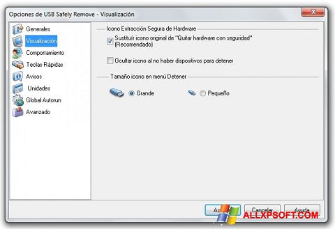 Captura de pantalla USB Safely Remove para Windows XP
