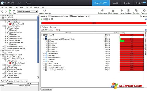 Captura de pantalla SoapUI para Windows XP