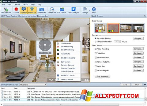 Captura de pantalla WebCam Monitor para Windows XP
