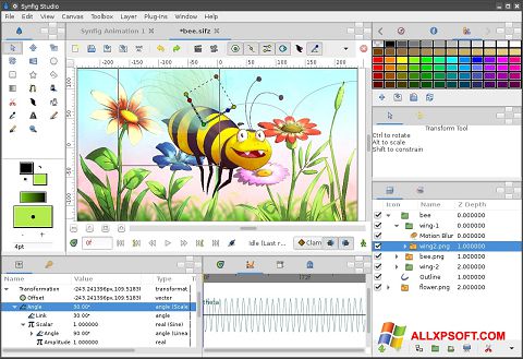 Captura de pantalla Synfig Studio para Windows XP