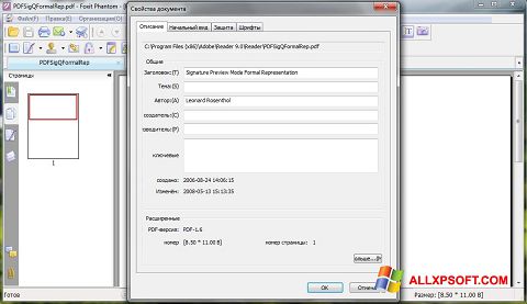 Captura de pantalla Foxit Phantom para Windows XP