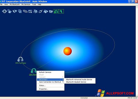 Captura de pantalla BlueSoleil para Windows XP