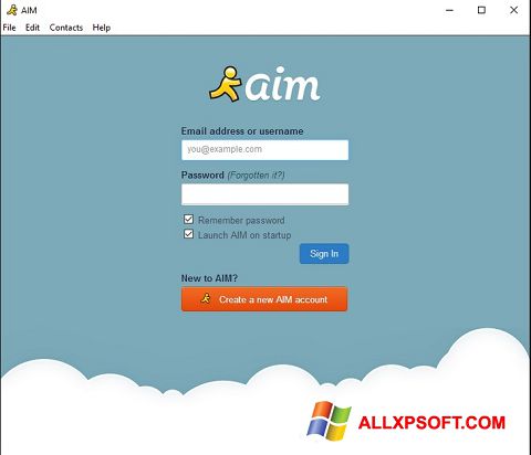 Captura de pantalla AOL Instant Messenger para Windows XP
