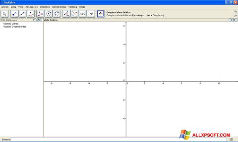 Captura de pantalla GeoGebra para Windows XP