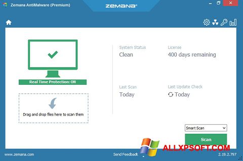 Captura de pantalla Zemana AntiMalware para Windows XP