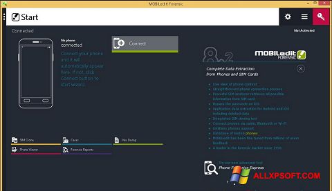 Captura de pantalla MOBILedit! para Windows XP
