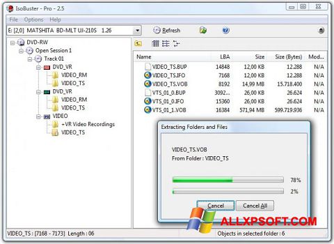 Captura de pantalla IsoBuster para Windows XP