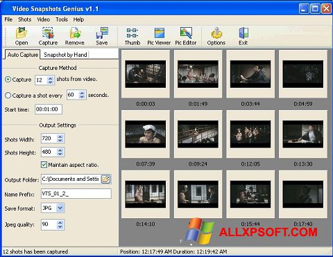 Captura de pantalla SnapShot para Windows XP