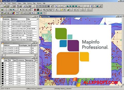 Captura de pantalla MapInfo Professional para Windows XP