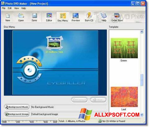 Captura de pantalla DVD Maker para Windows XP