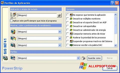 Captura de pantalla PowerStrip para Windows XP