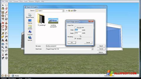Captura de pantalla Google SketchUp para Windows XP