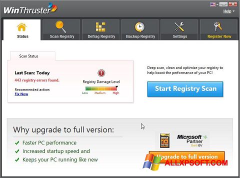 Captura de pantalla WinThruster para Windows XP