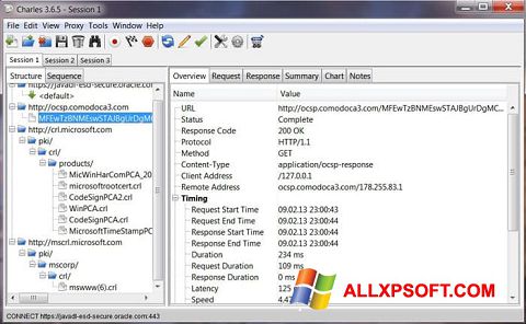 Captura de pantalla Charles para Windows XP