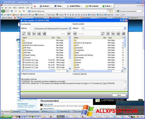 Captura de pantalla TeamViewer para Windows XP