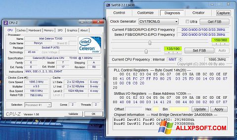 Captura de pantalla SetFSB para Windows XP