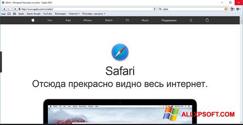 Captura de pantalla Safari para Windows XP