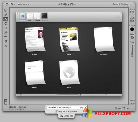 Captura de pantalla Skitch para Windows XP