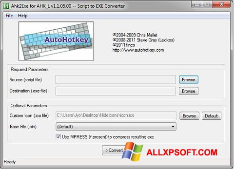 Captura de pantalla AutoHotkey para Windows XP