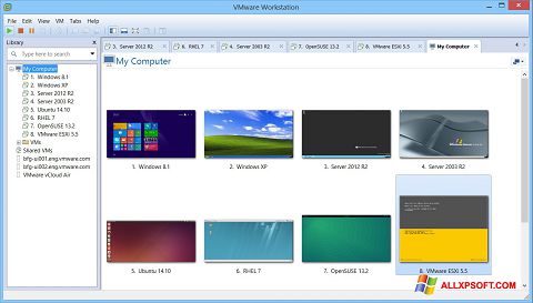 Captura de pantalla VMware Workstation para Windows XP