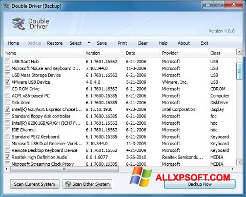 Captura de pantalla Double Driver para Windows XP