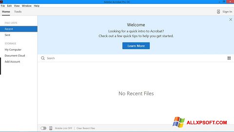 Captura de pantalla Adobe Acrobat Pro para Windows XP