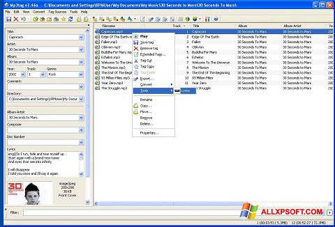 Captura de pantalla Mp3tag para Windows XP