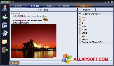 Captura de pantalla CommFort para Windows XP