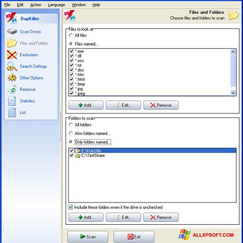 Captura de pantalla DupKiller para Windows XP