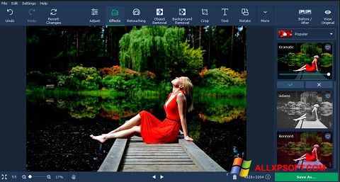 Captura de pantalla Movavi Photo Editor para Windows XP