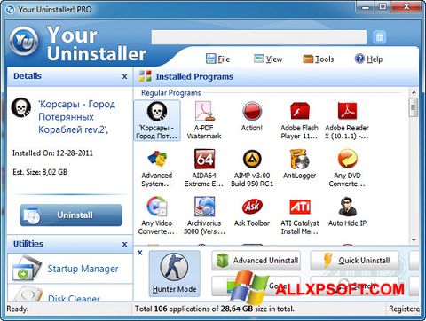 Captura de pantalla Your Uninstaller para Windows XP