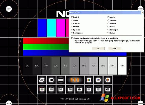 Captura de pantalla Nokia Monitor Test para Windows XP