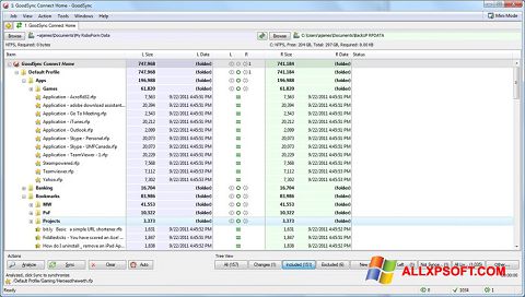 Captura de pantalla GoodSync para Windows XP
