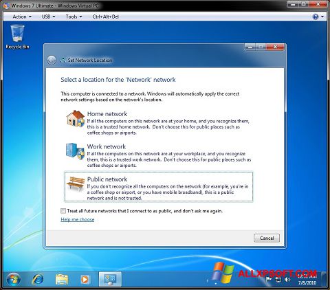 Captura de pantalla Windows Virtual PC para Windows XP