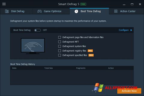 Captura de pantalla Smart Defrag para Windows XP