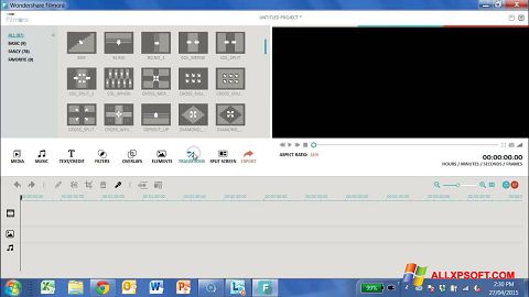 Captura de pantalla Wondershare Filmora para Windows XP