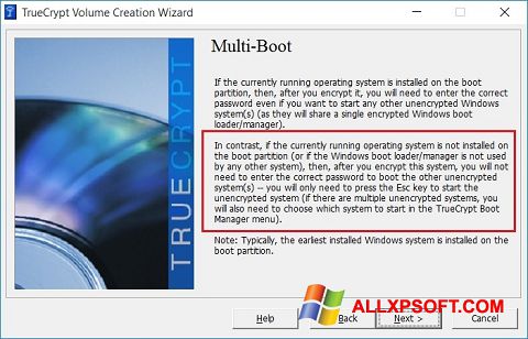 Captura de pantalla MultiBoot para Windows XP