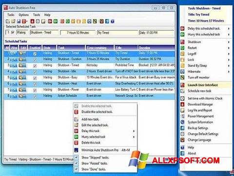 Captura de pantalla Auto ShutDown para Windows XP