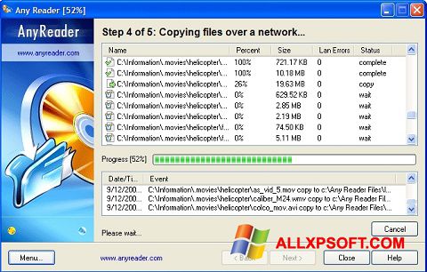 Captura de pantalla AnyReader para Windows XP