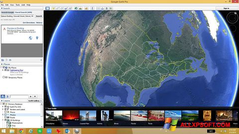 Captura de pantalla Google Earth para Windows XP